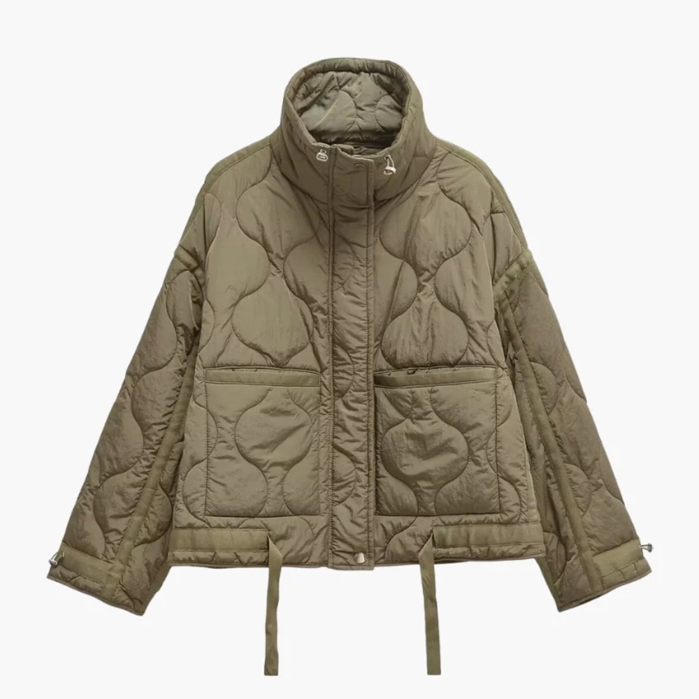 Lavencio Riva Oversized Wave Quilt Jacket